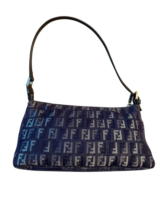 Denim Fendi Monogram Shoulder Bag