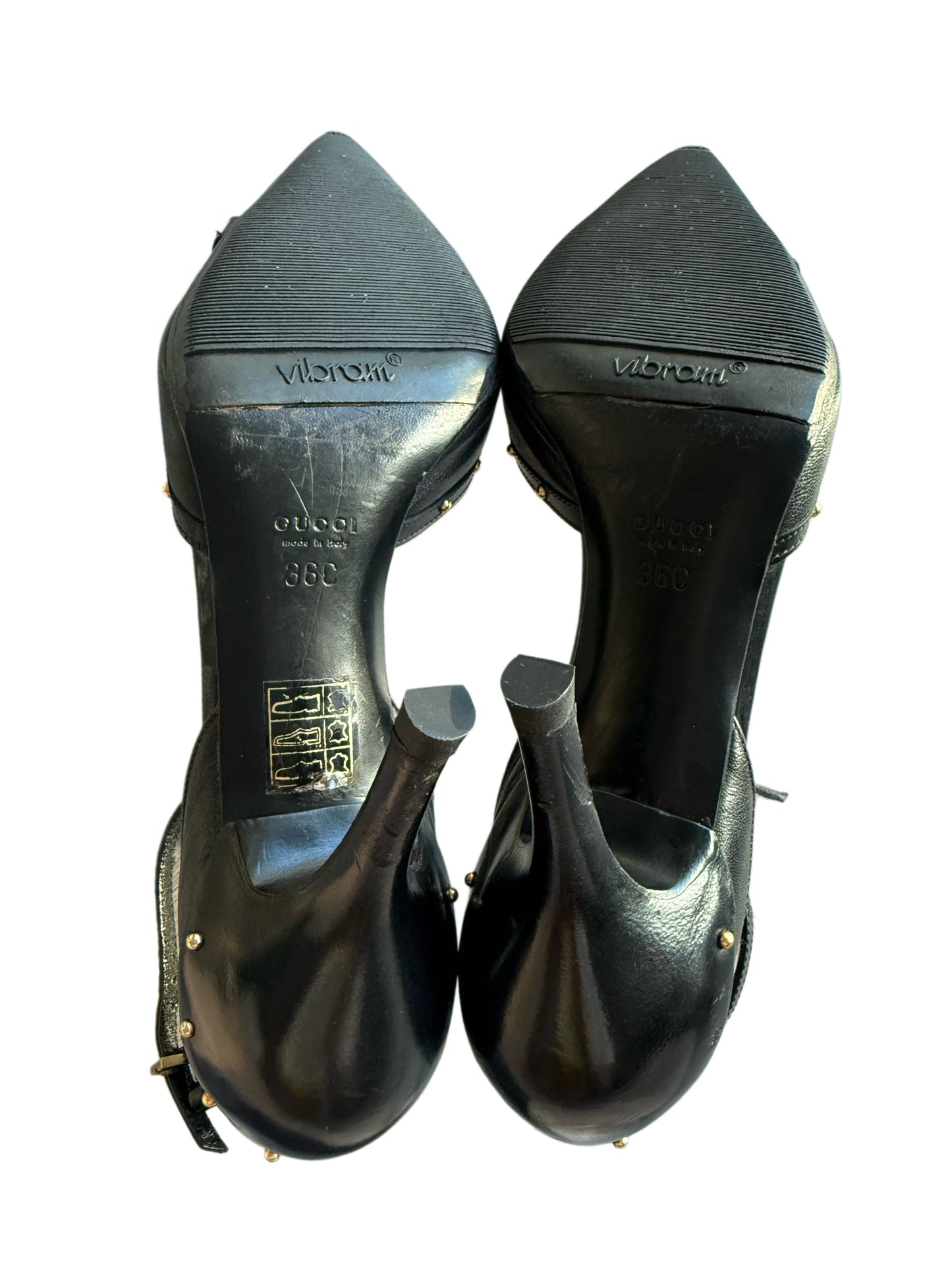 Black Gucci Horsebit Heels (36C EU)