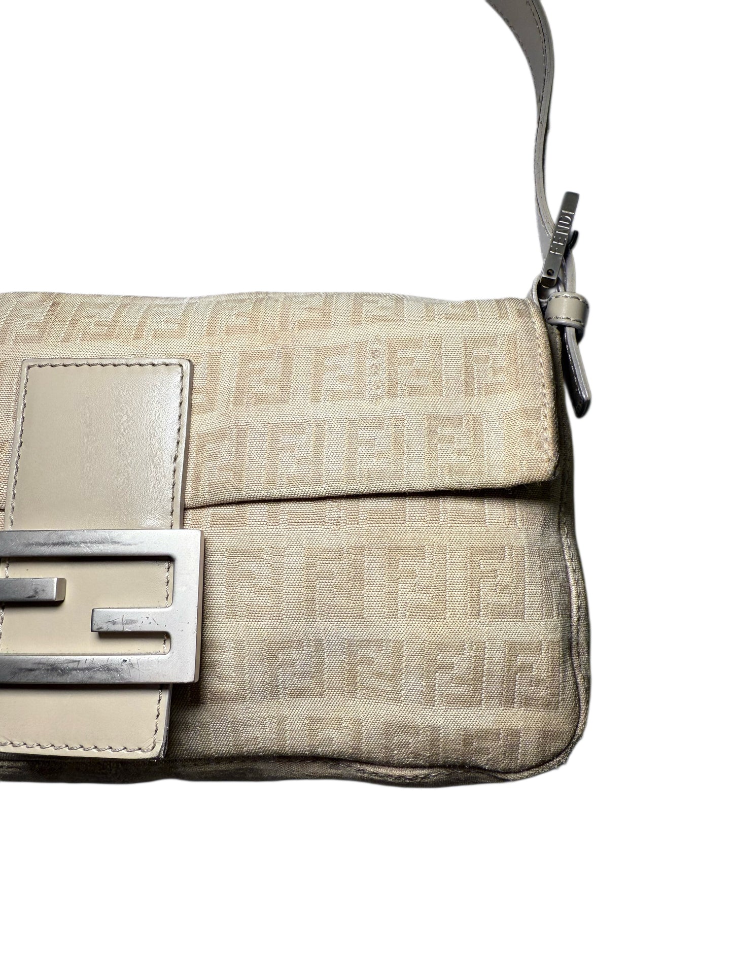 Tan Monogram Fendi Baguette