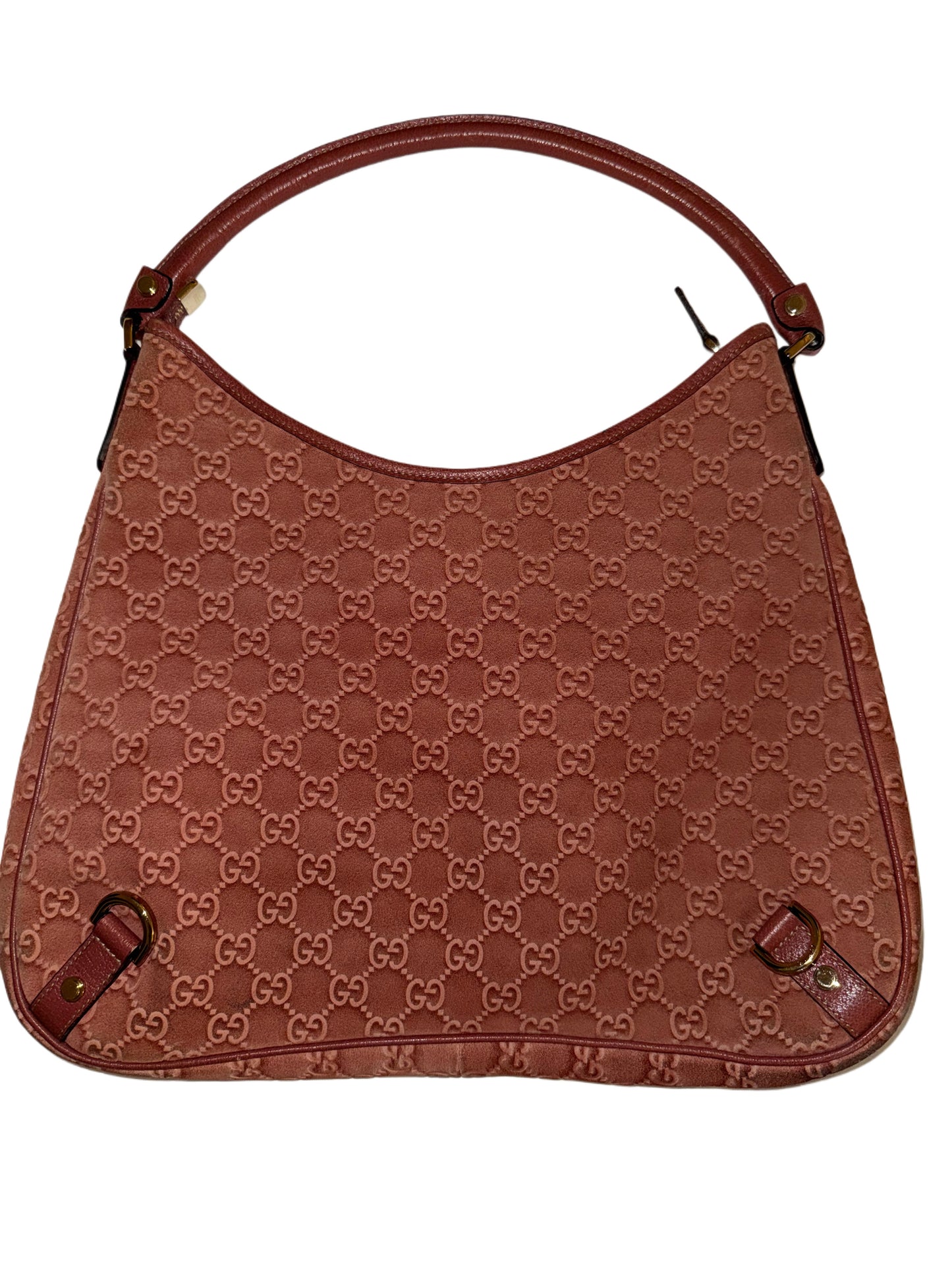 Red Suede Gucci Tote