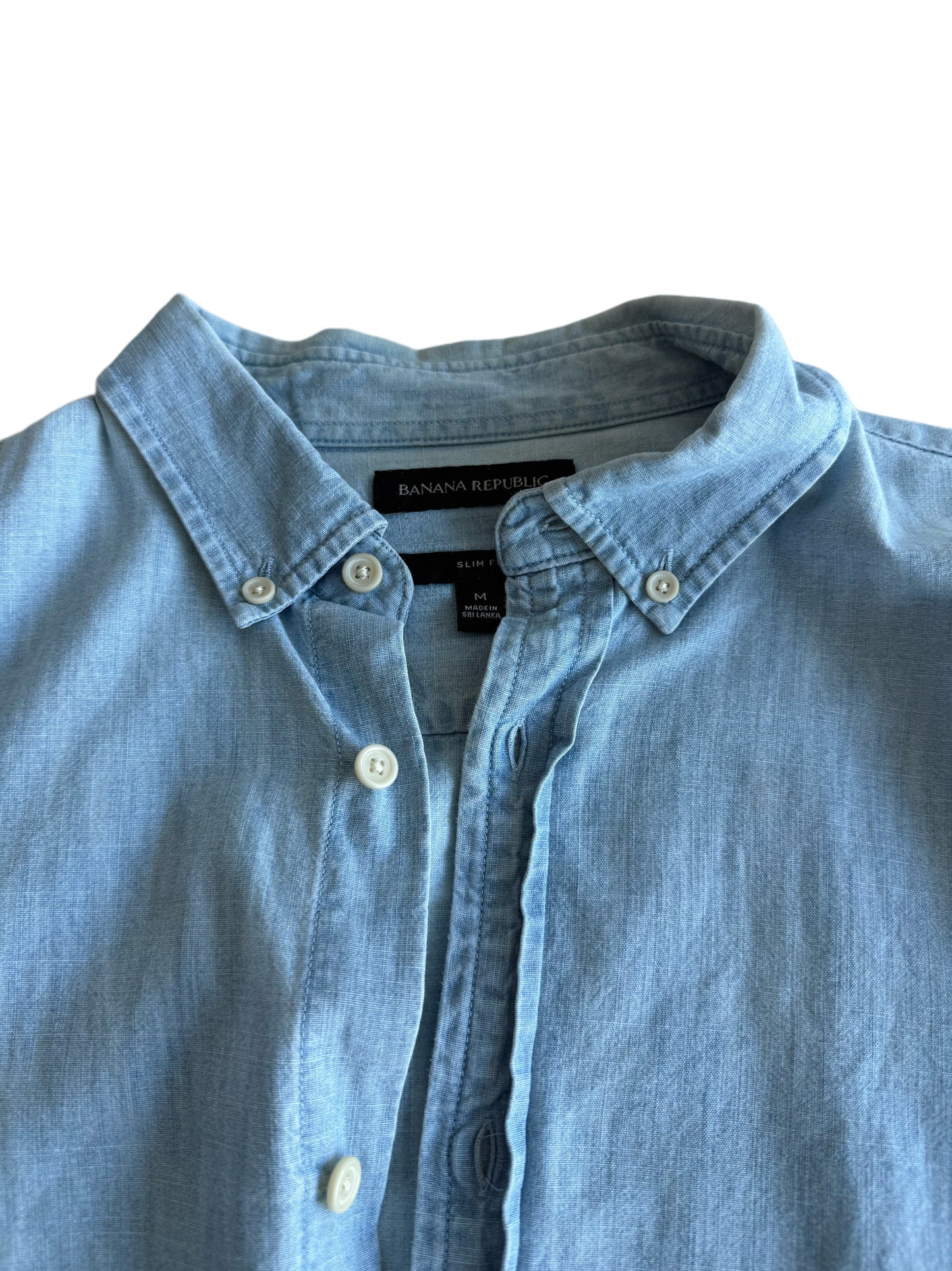 Embroidered Pre-Loved Denim Button Down