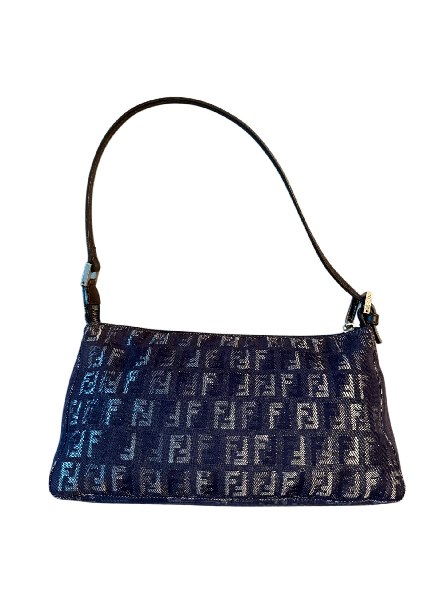 Denim Fendi Monogram Shoulder Bag