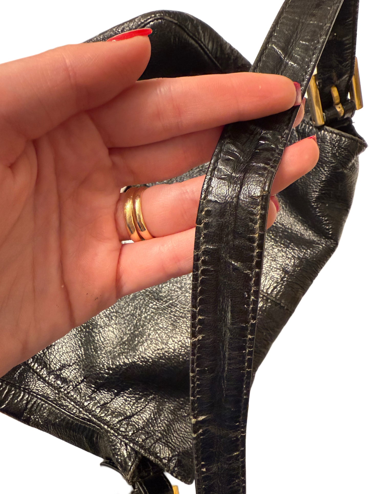 Black Fendi Mama Baguette