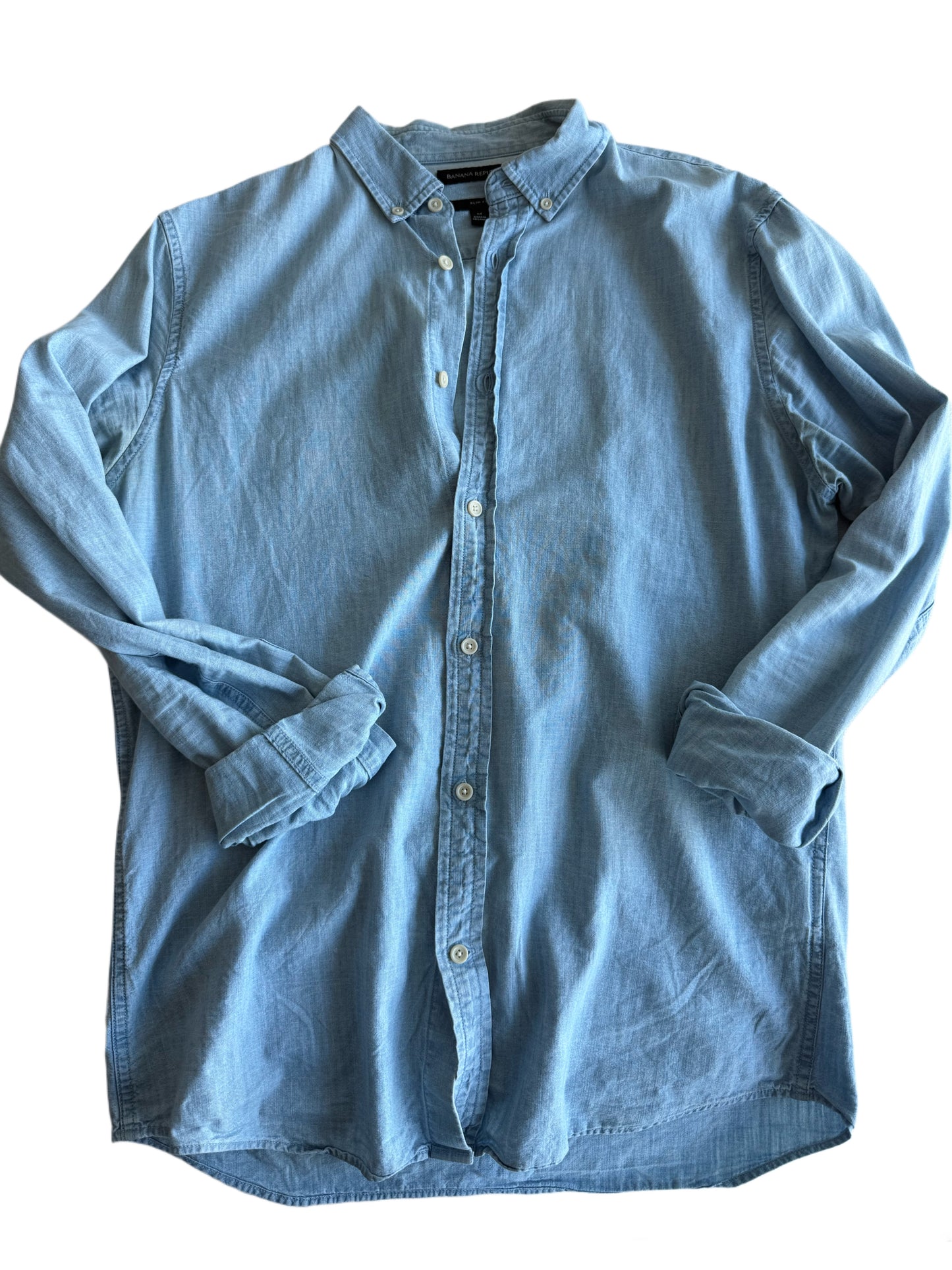 Embroidered Pre-Loved Denim Button Down