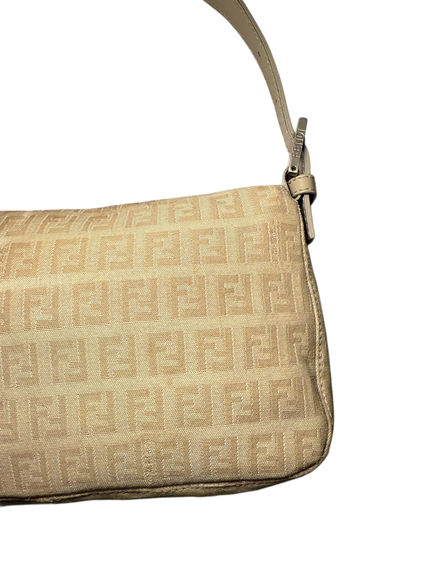 Tan Monogram Fendi Baguette