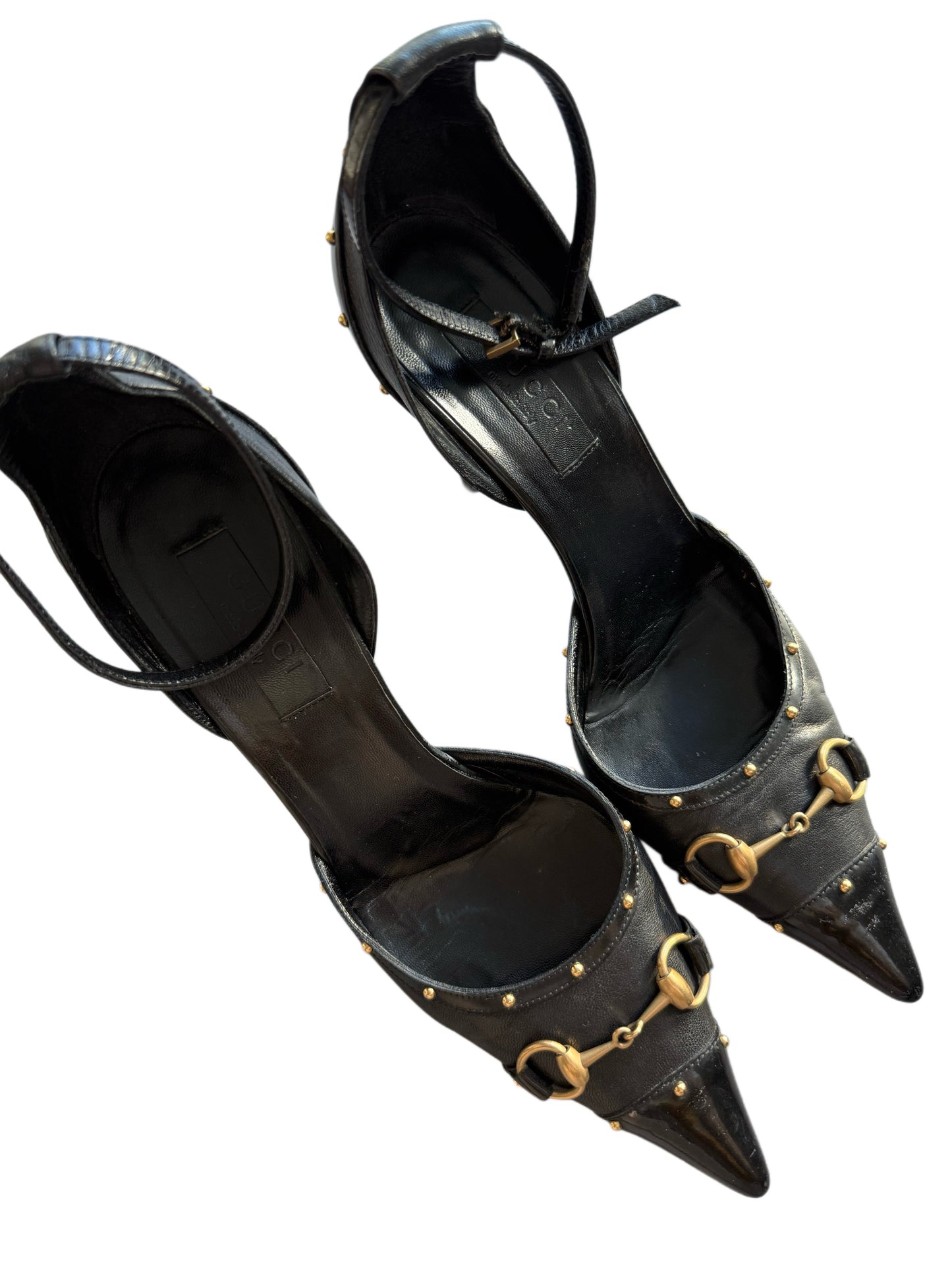 Black Gucci Horsebit Heels (36C EU)