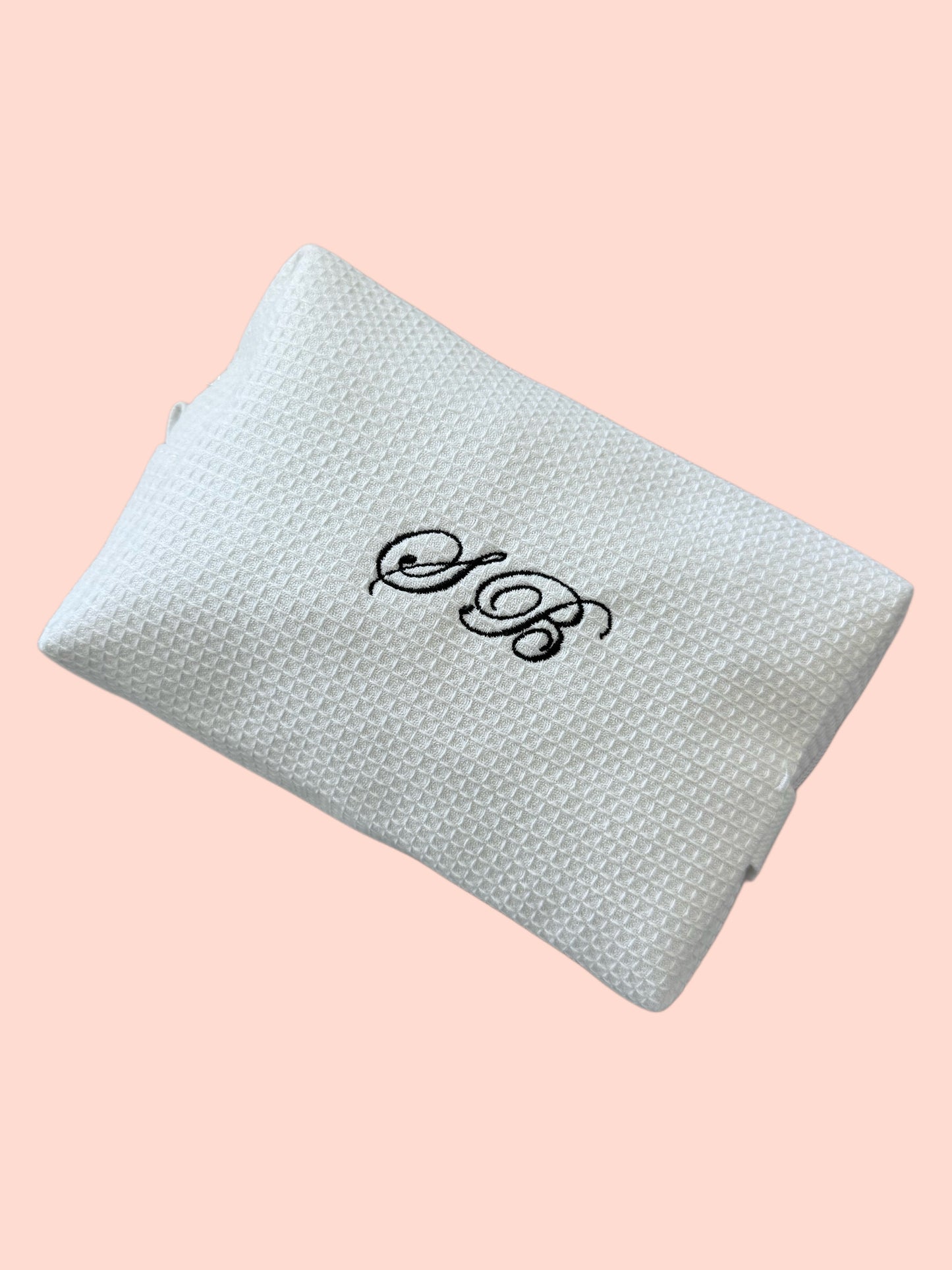 Custom Waffle Embroidered Pouch