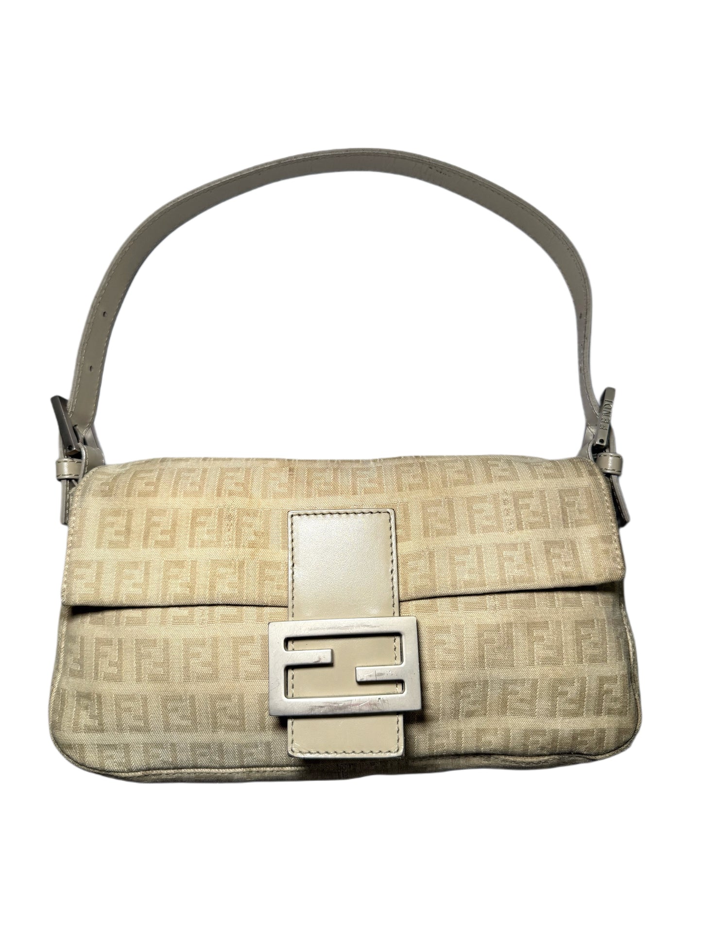 Tan Monogram Fendi Baguette