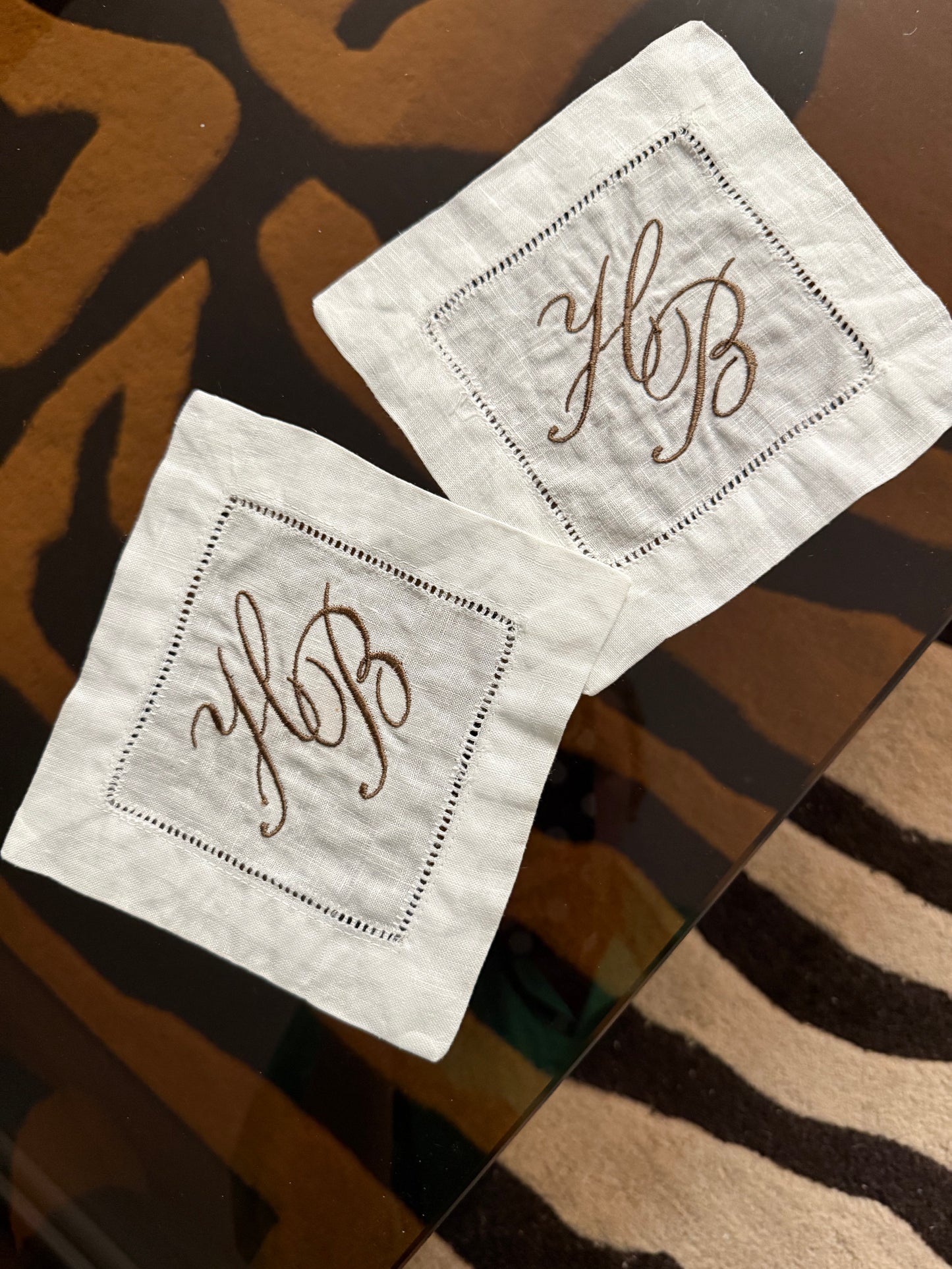All About Moi Embroidered Coasters