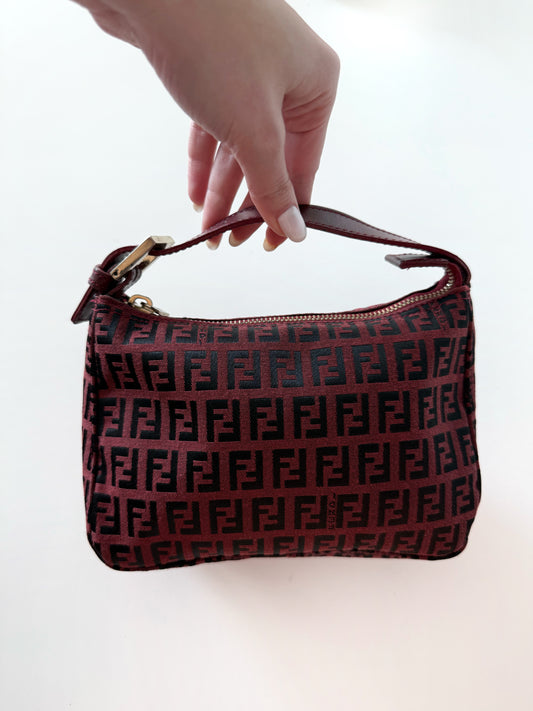 Maroon Fendi Handbag