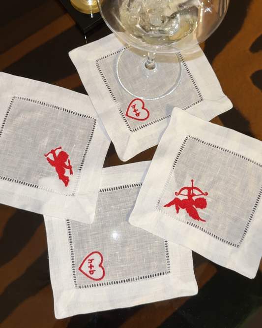 Lovergirl Embroidered Coasters