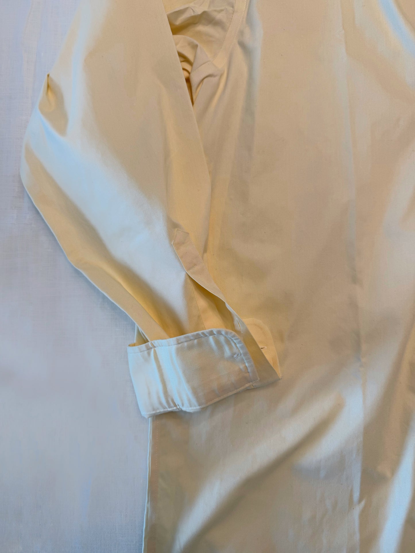 Embroidered Vintage Pale Yellow Button Down
