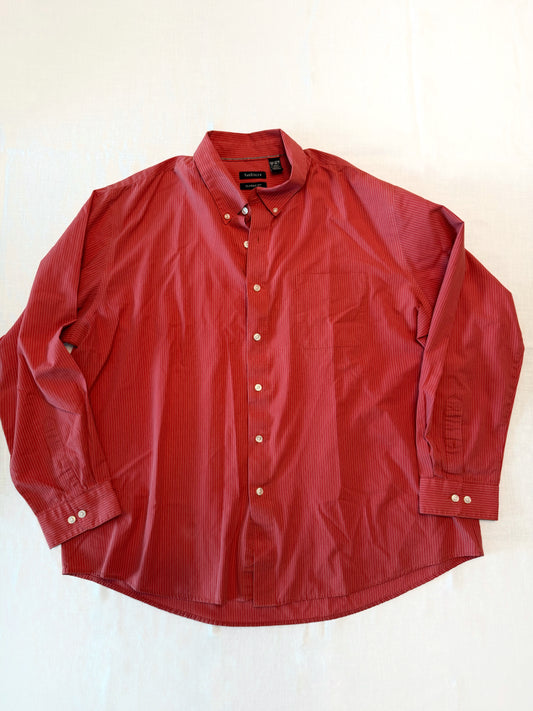 Embroidered Vintage Red Button Down