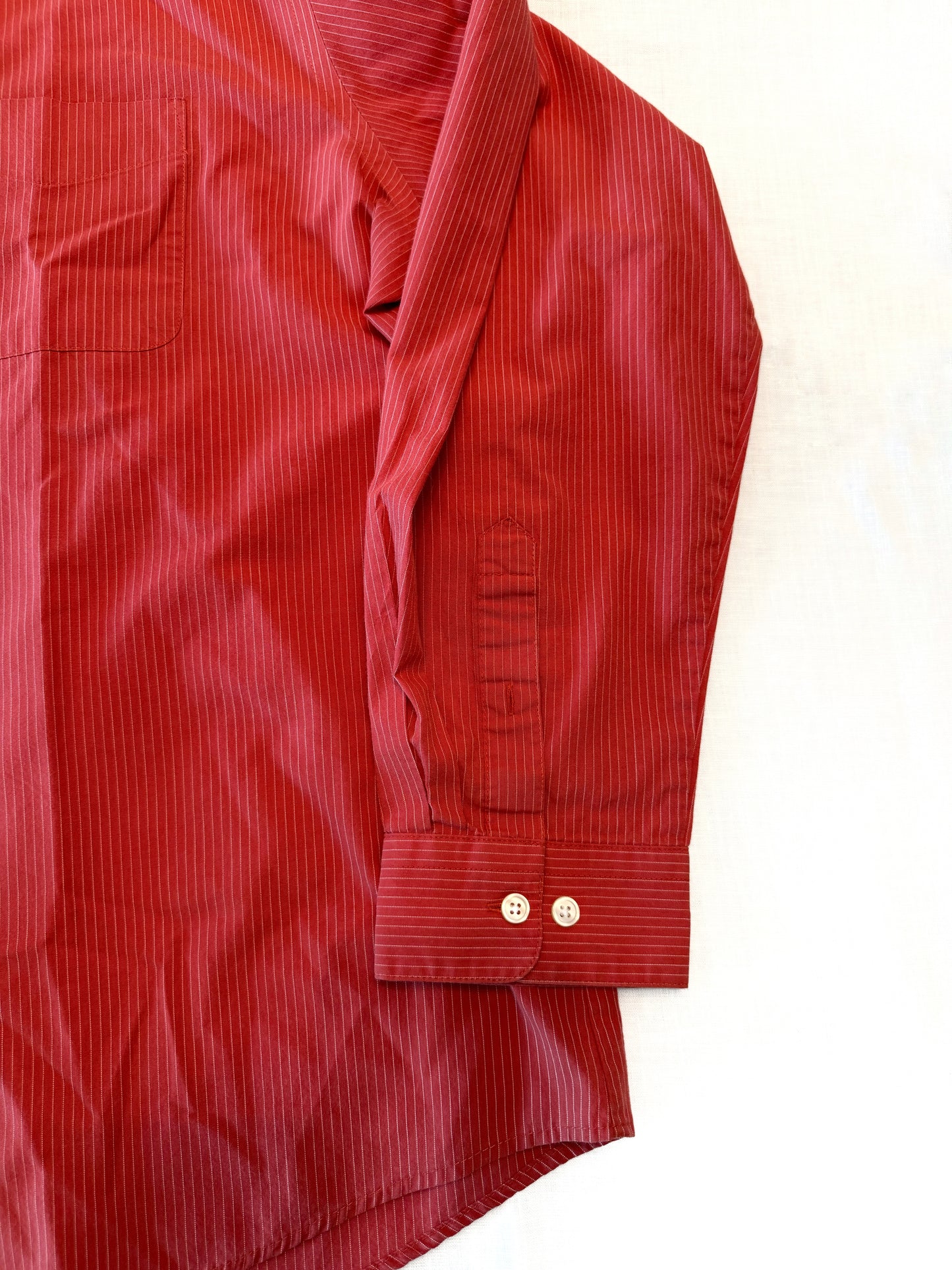 Embroidered Vintage Red Button Down