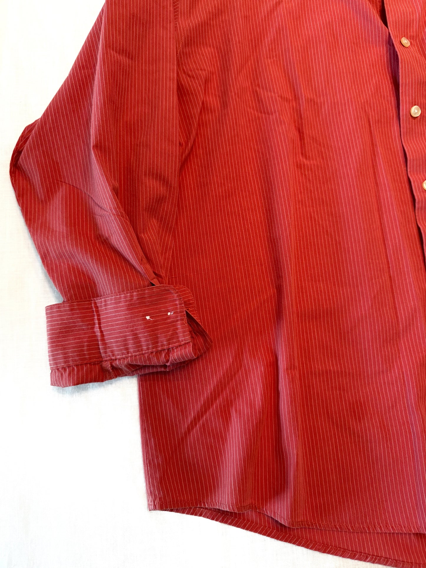 Embroidered Vintage Red Button Down