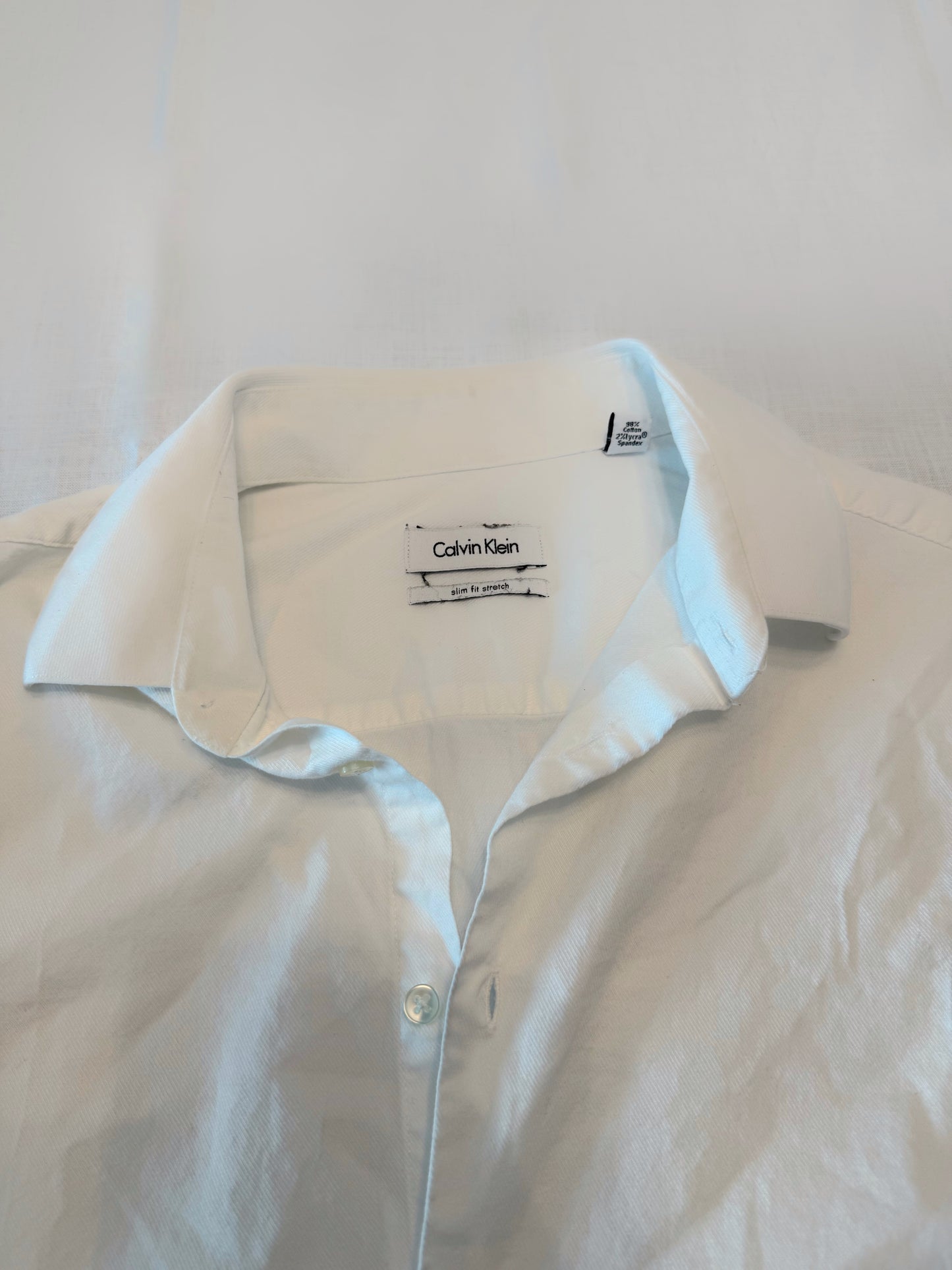 Embroidered Vintage White Button Down