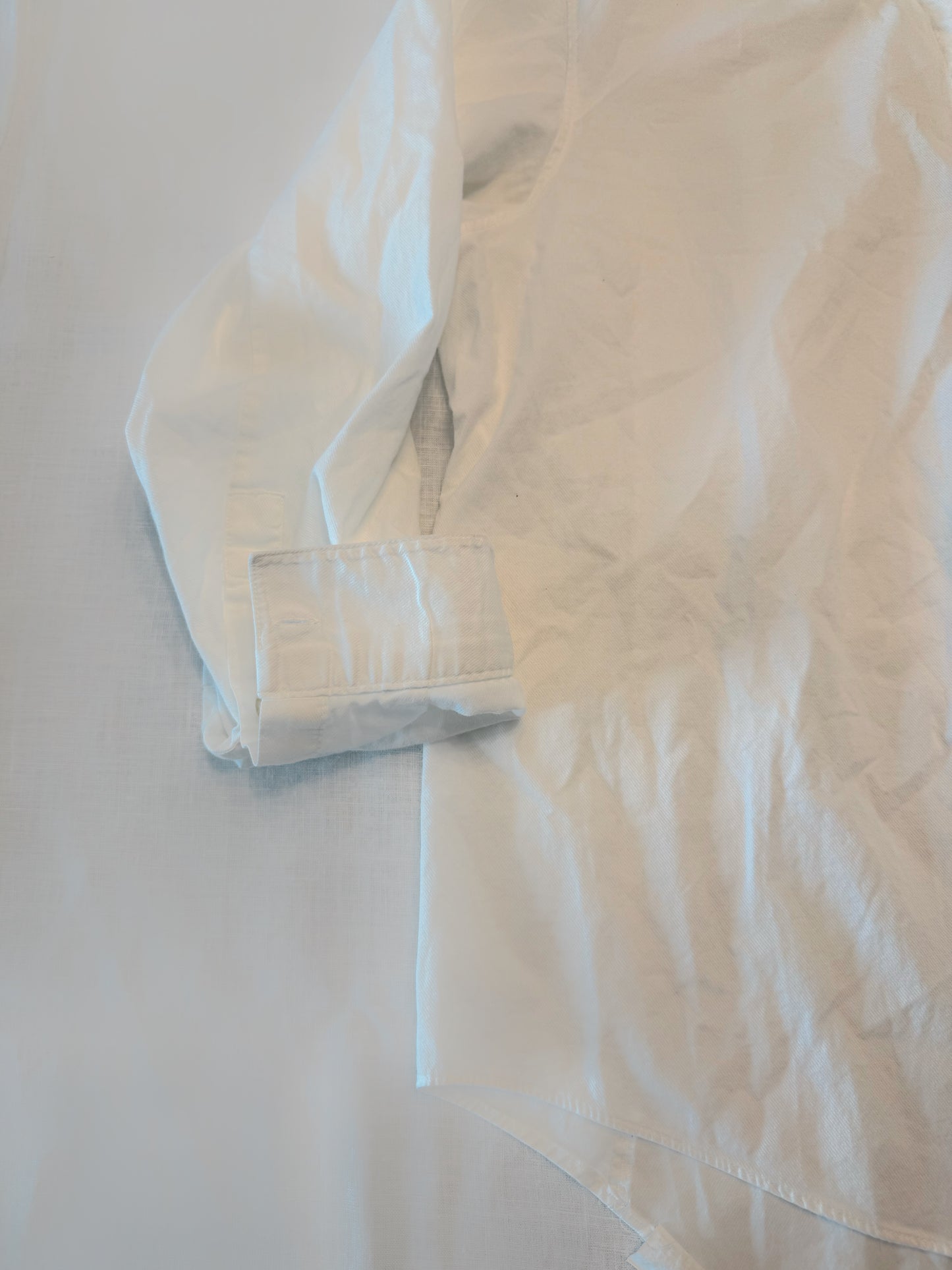 Embroidered Vintage White Button Down