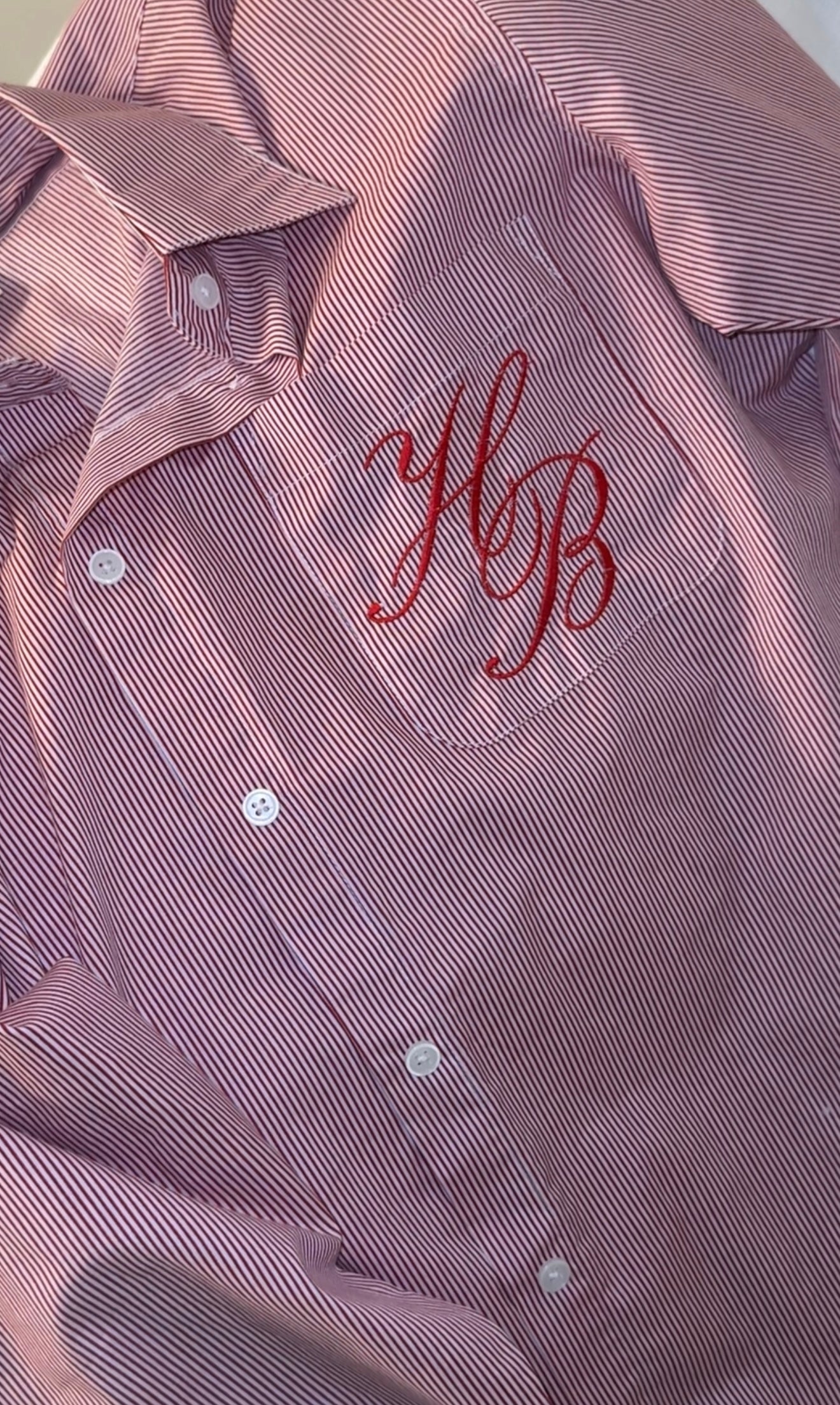 Embroidered Vintage White Button Down