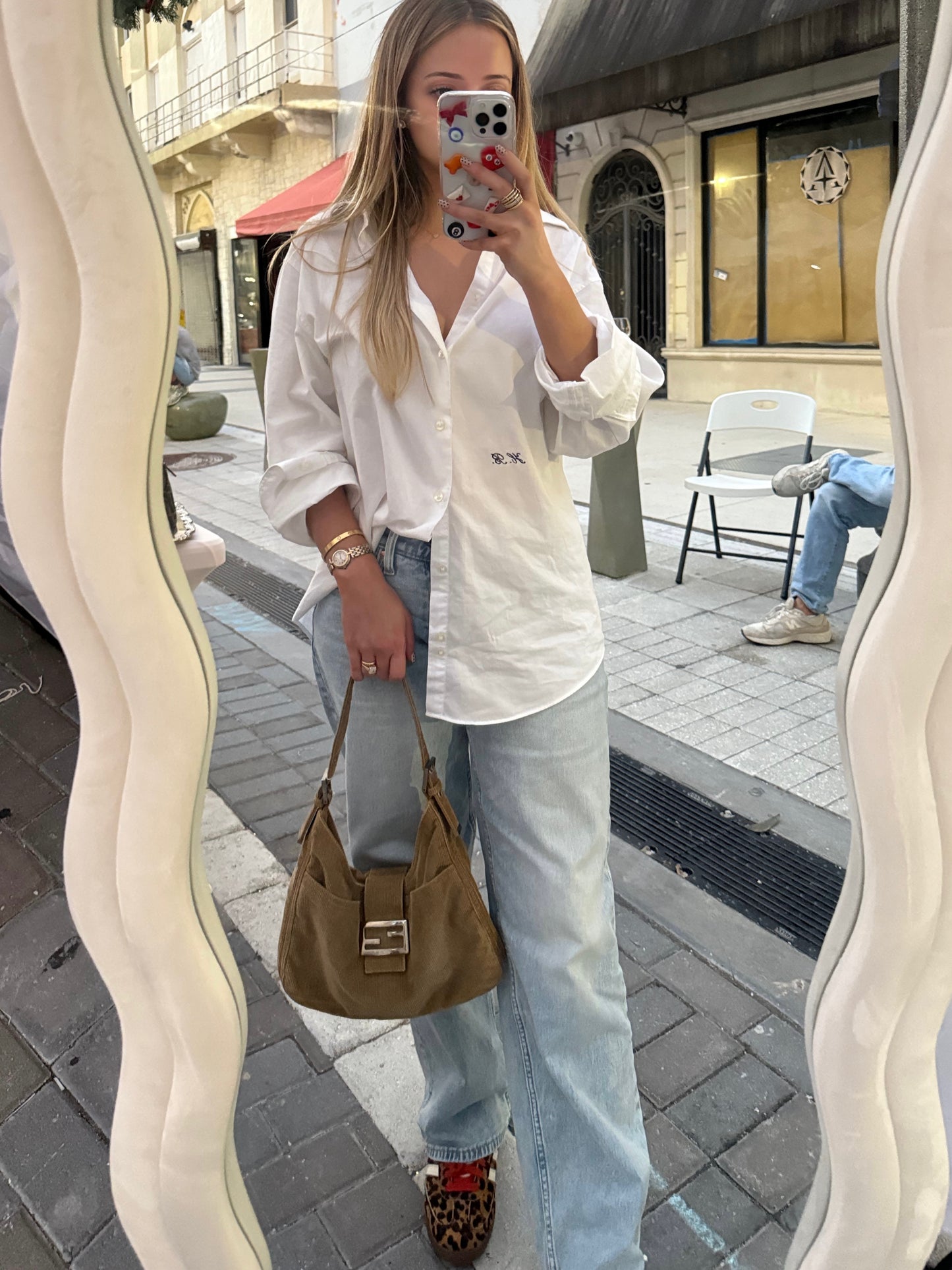 Corduroy Fendi Mamma Bucket Bag