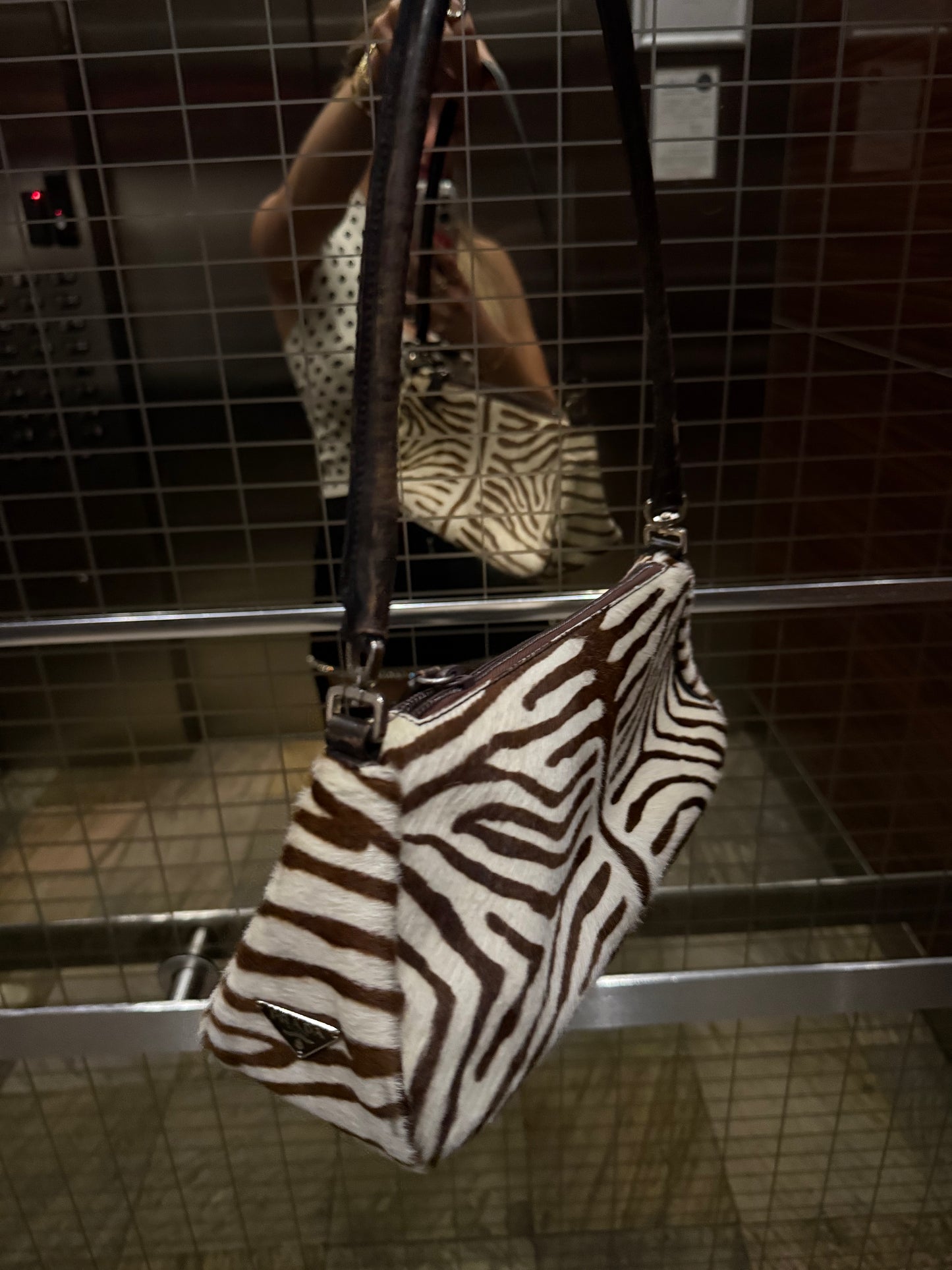Zebra Prada Shoulder Bag
