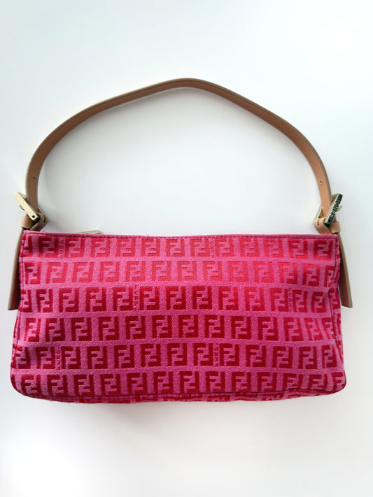 Pink and Red Fendi Monogram Bag