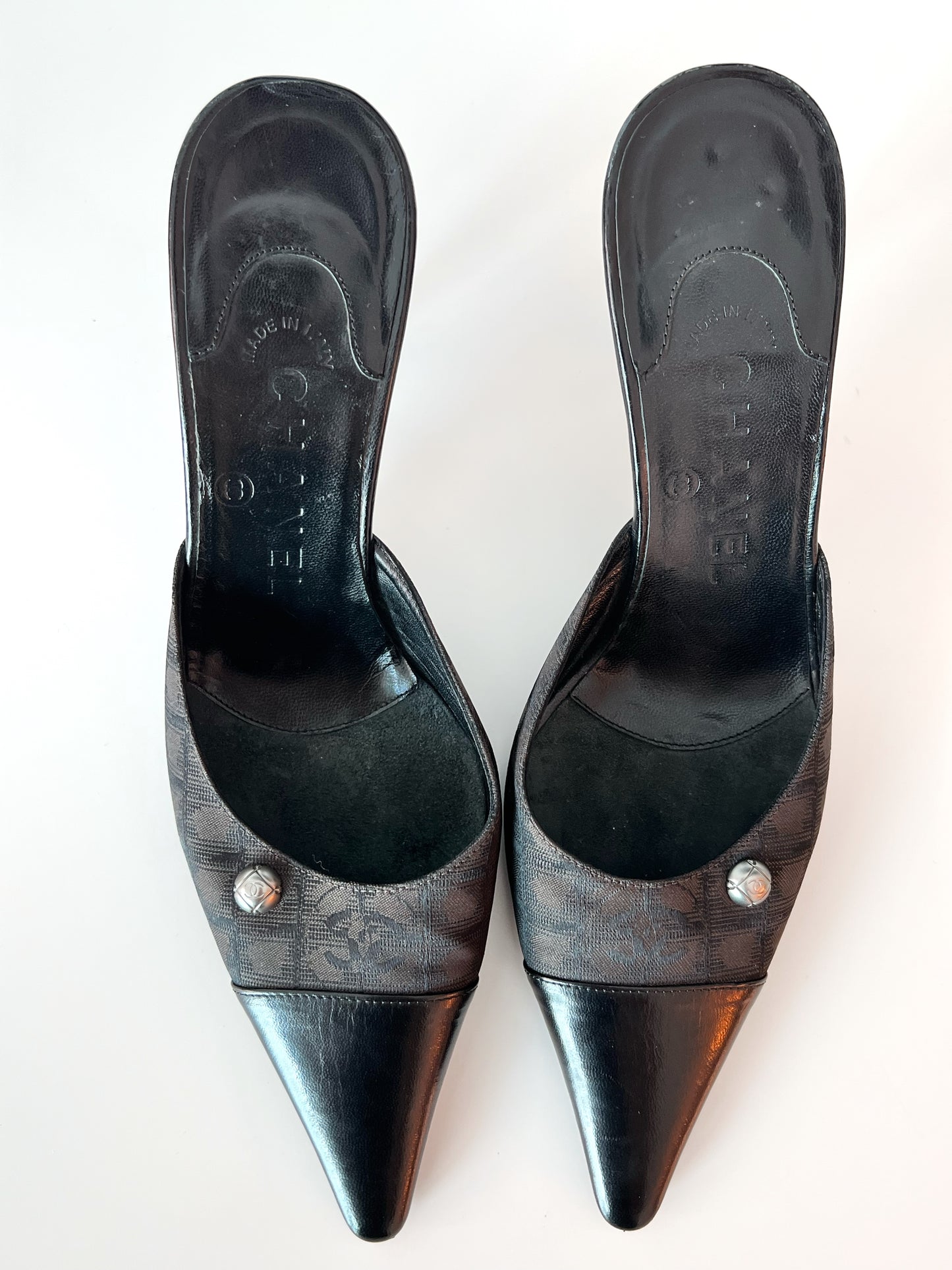 Black and Brown Chanel Mules (EU 36)