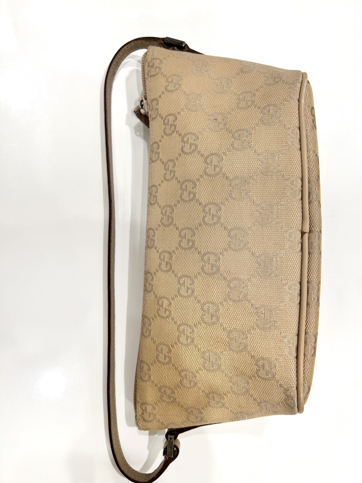 Tan Gucci Monogram Shoulder Bag