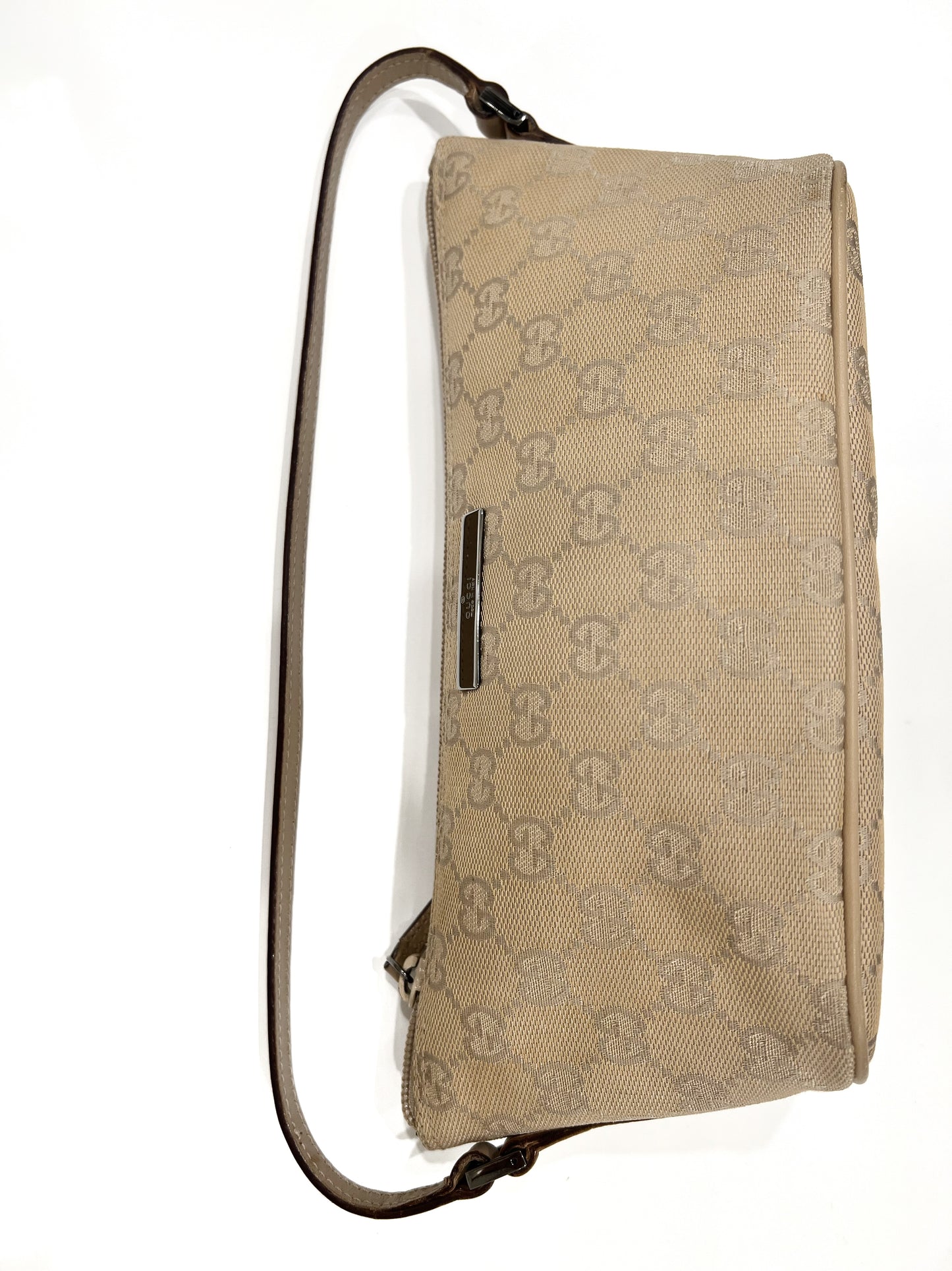 Tan Gucci Monogram Shoulder Bag