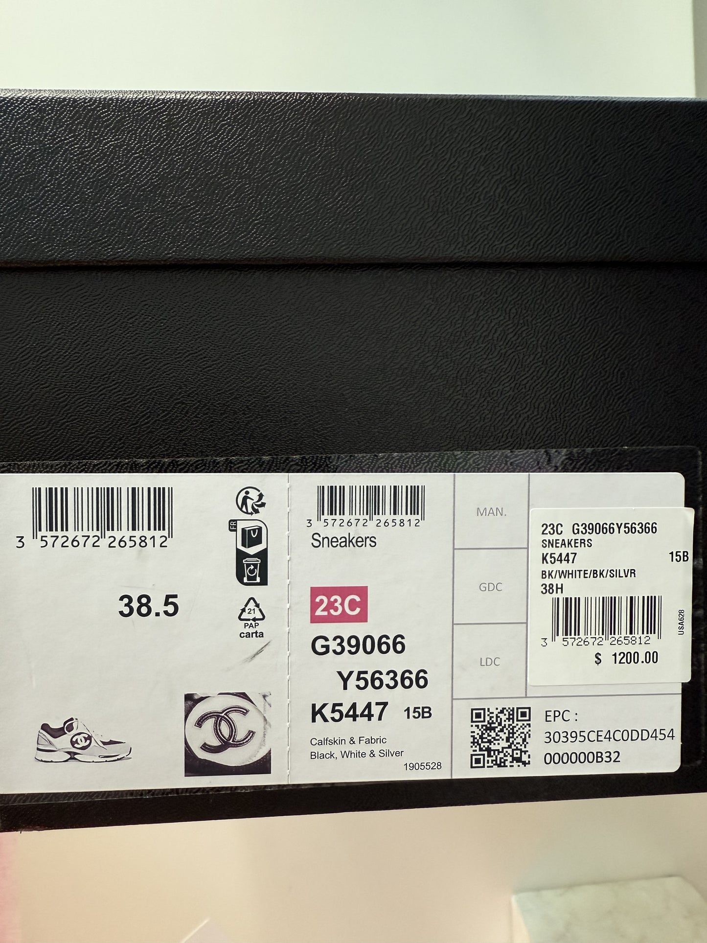 Chanel sneakers (Size 38.5)