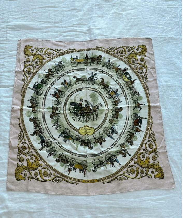 Hermes Silk Promenade Longchamps Scarf