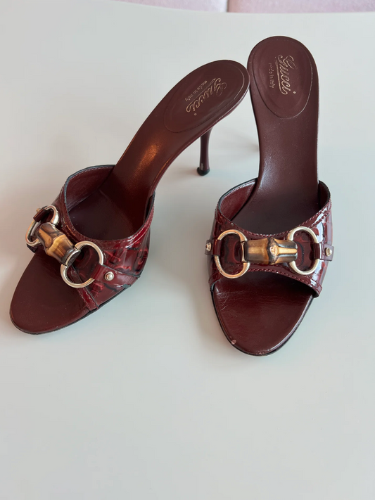 Maroon Gucci Horsebit Mules (SOLD)