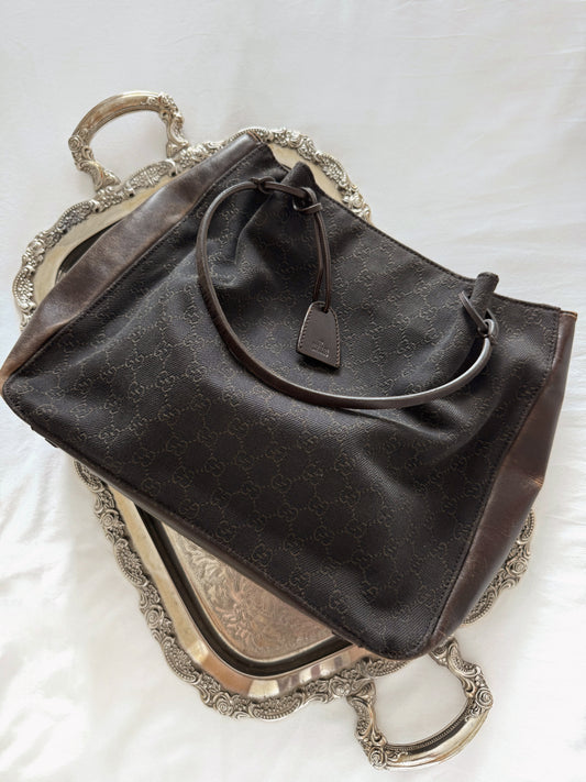 Chocolate Brown Gucci Tote