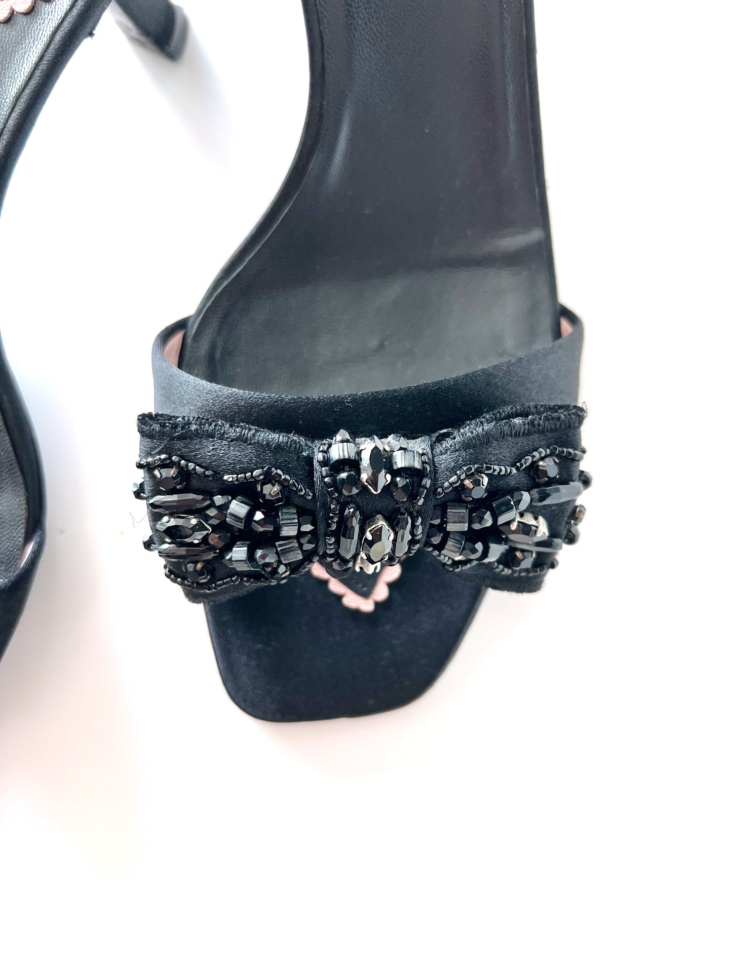 Black Prada Kitten Heel Mules (SOLD)