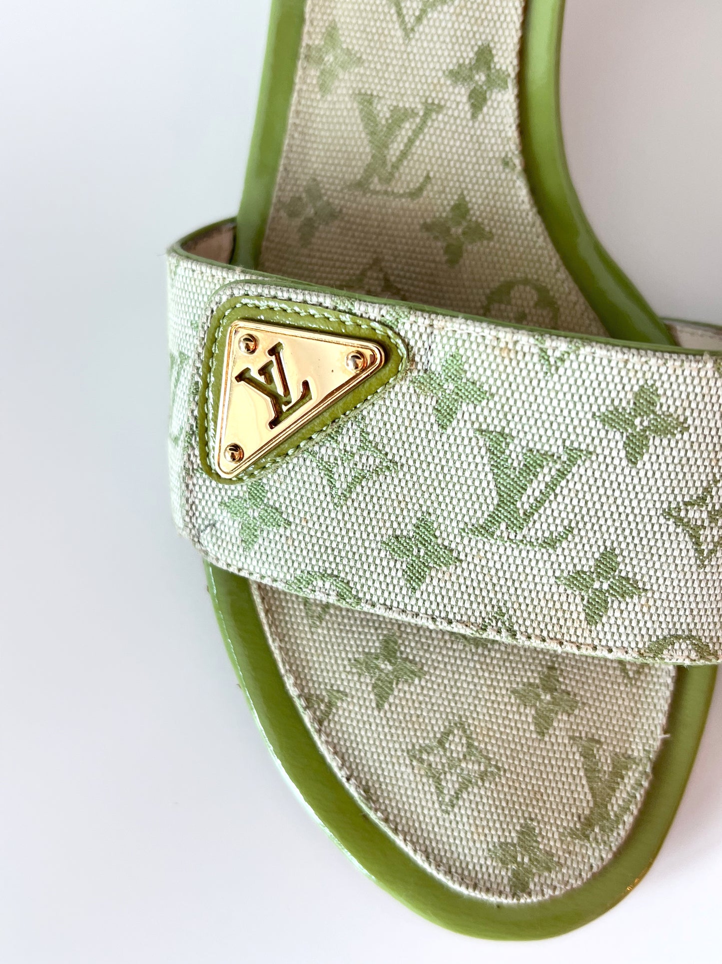 Green Louis Vuitton Kitten Heels (Size 36) (SOLD)