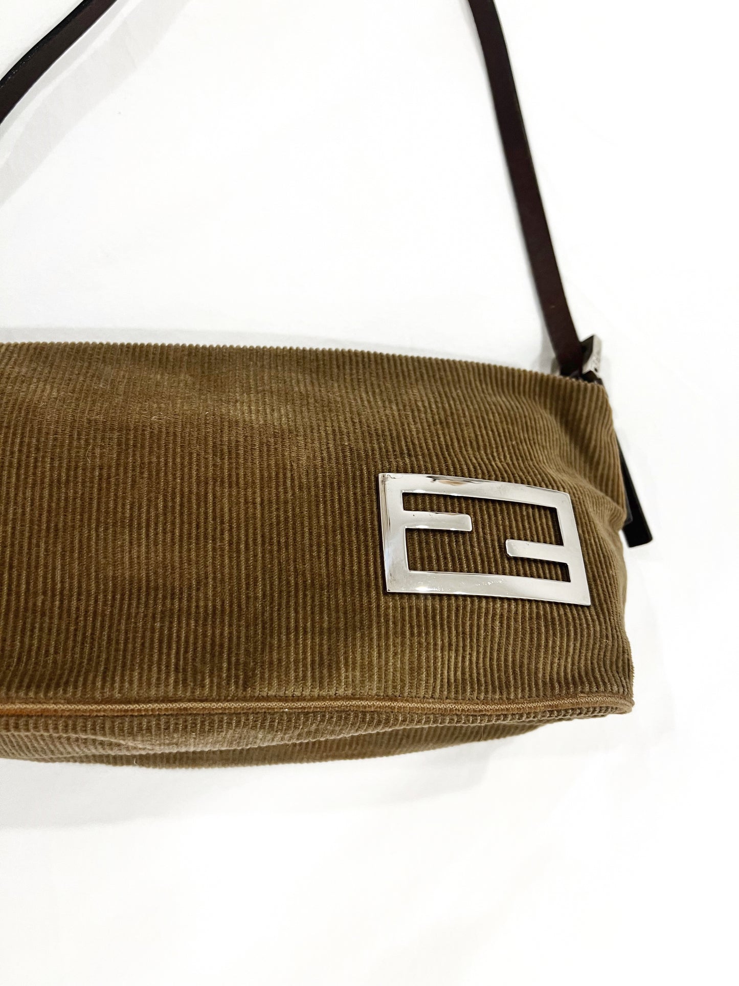 Corduroy Fendi Shoulder Bag