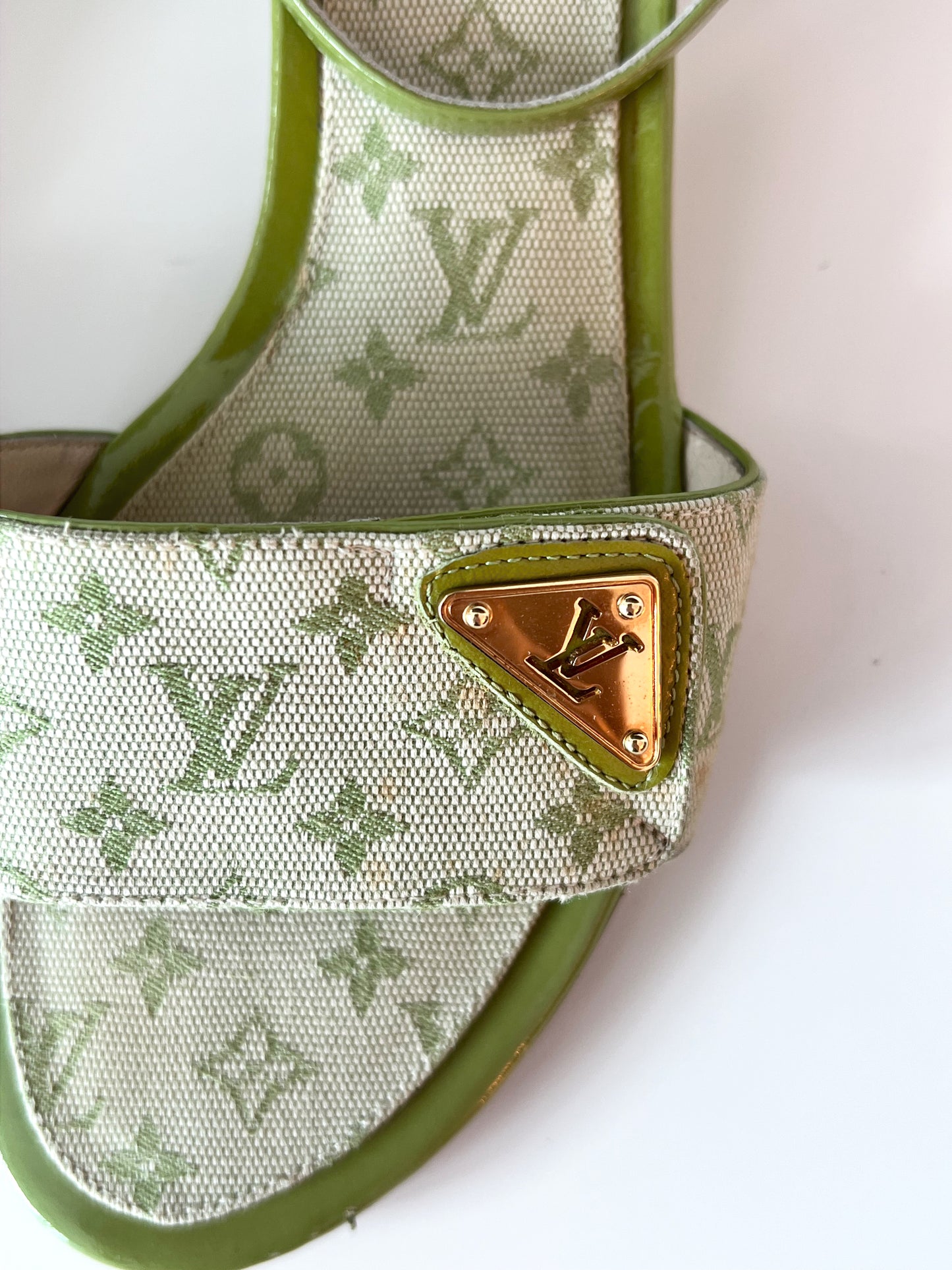 Green Louis Vuitton Kitten Heels (Size 36) (SOLD)