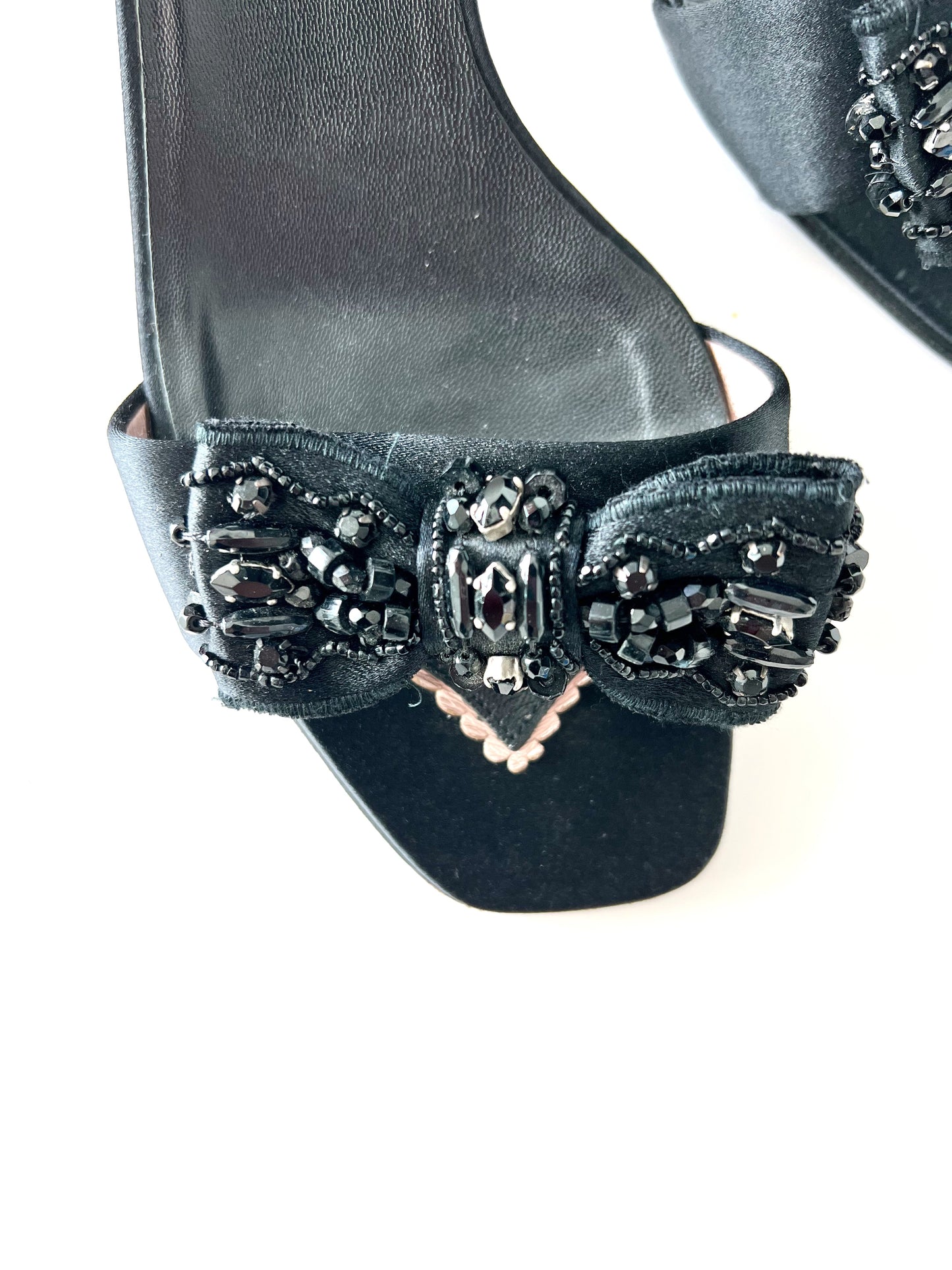 Black Prada Kitten Heel Mules (SOLD)