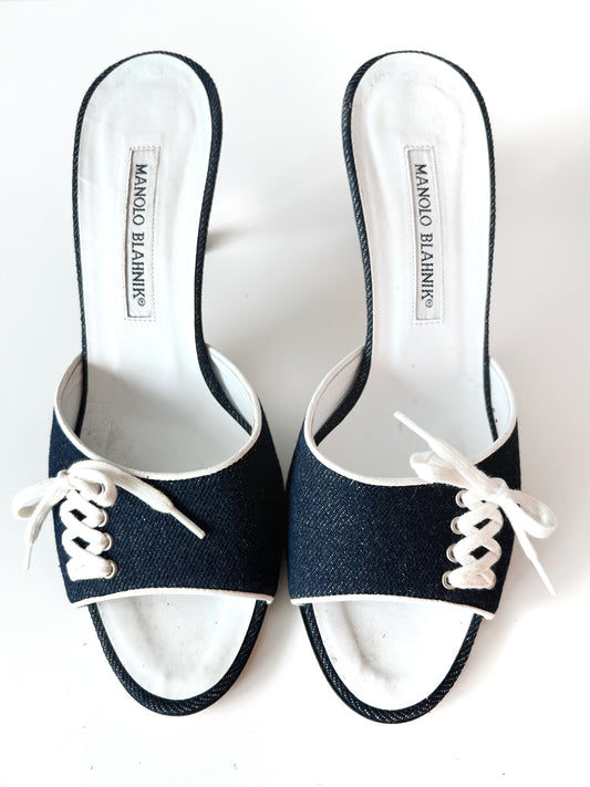 Denim Manolo Blahnik Heels (38) (SOLD)