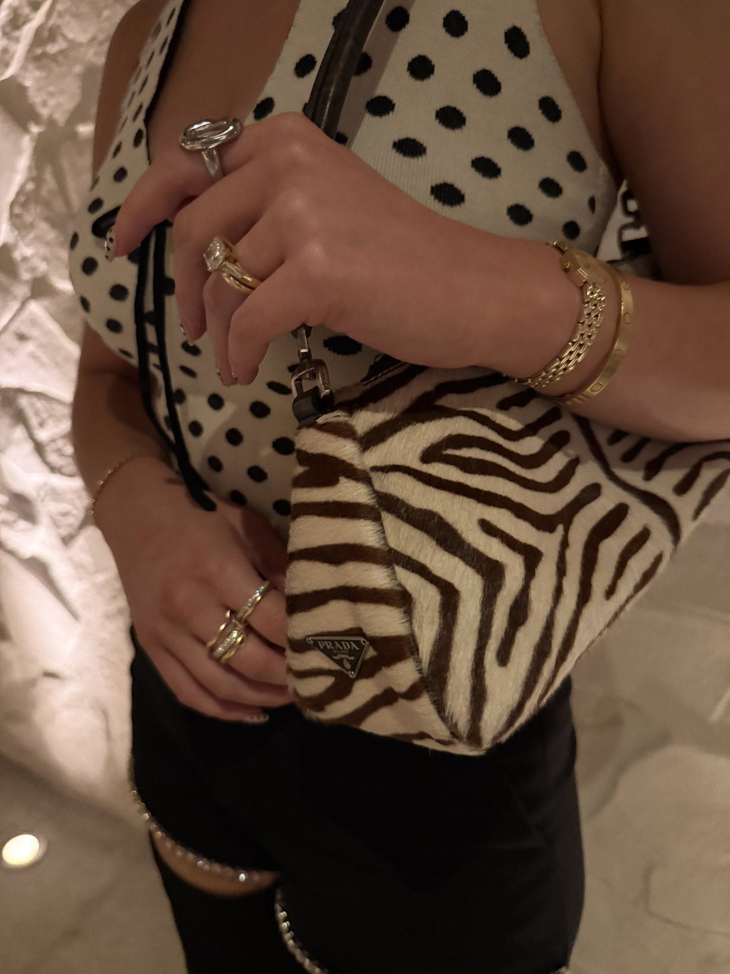 Zebra Prada Shoulder Bag