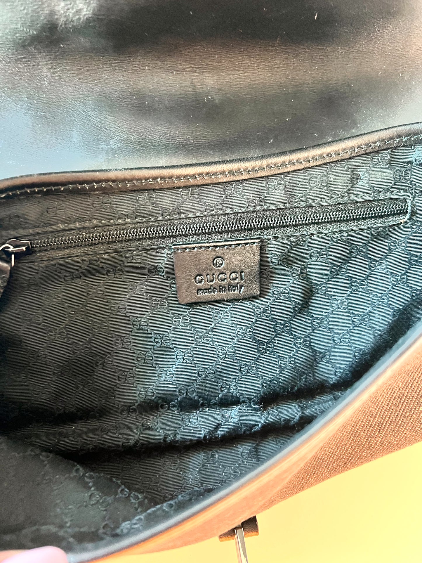 Gucci Grey Denim Shoulder Bag (SOLD)