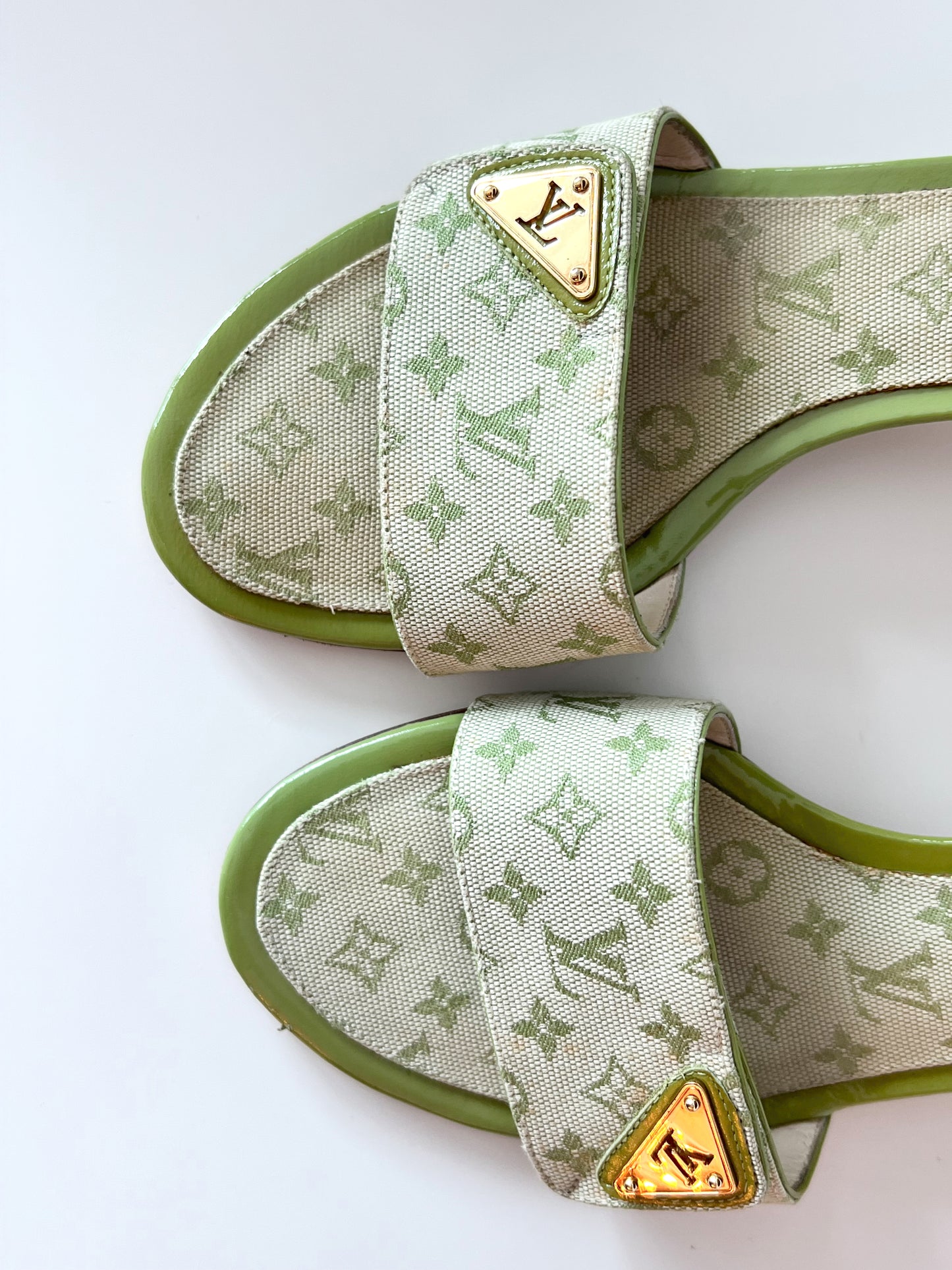 Green Louis Vuitton Kitten Heels (Size 36) (SOLD)