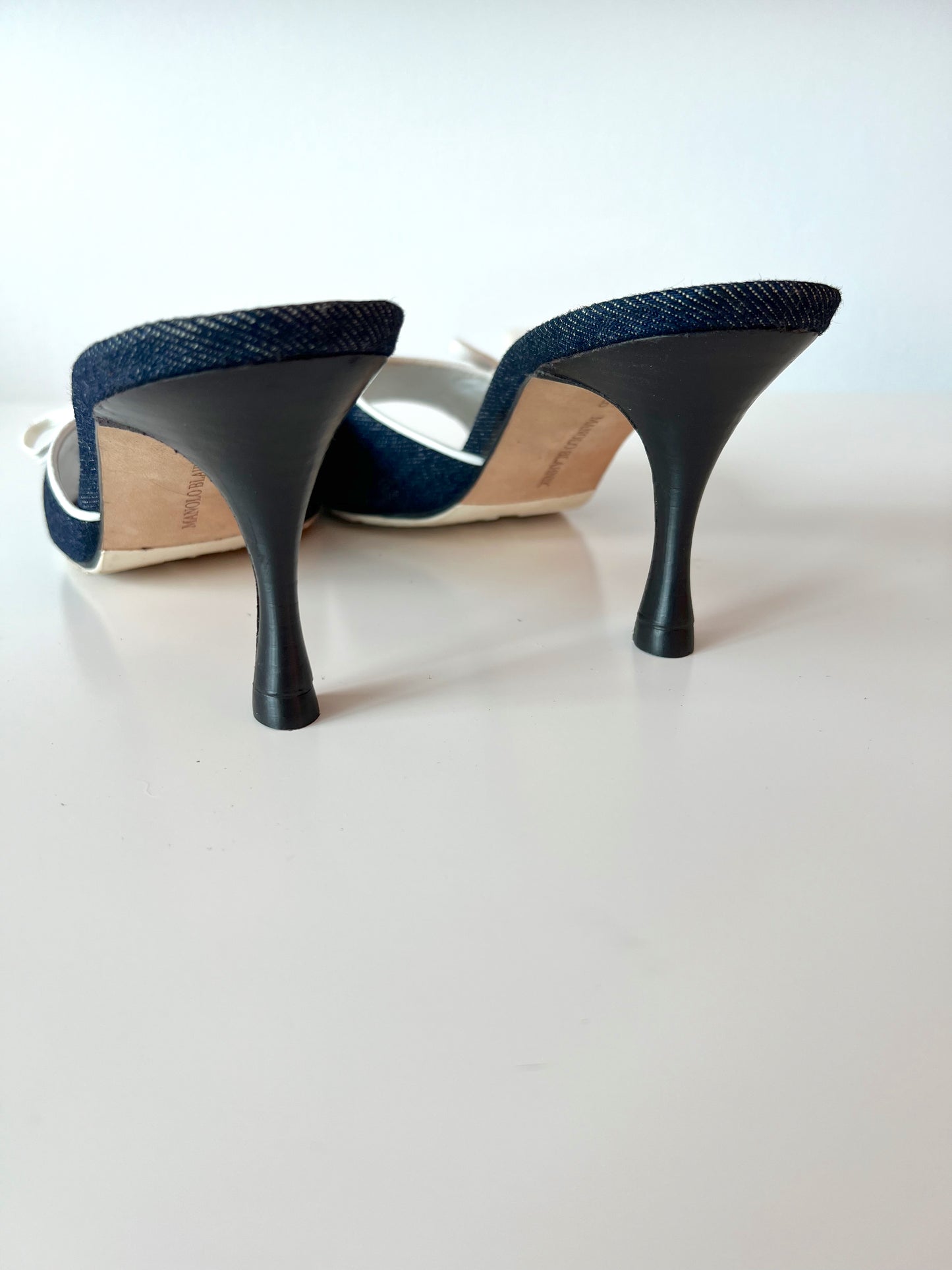 Denim Manolo Blahnik Heels (38) (SOLD)